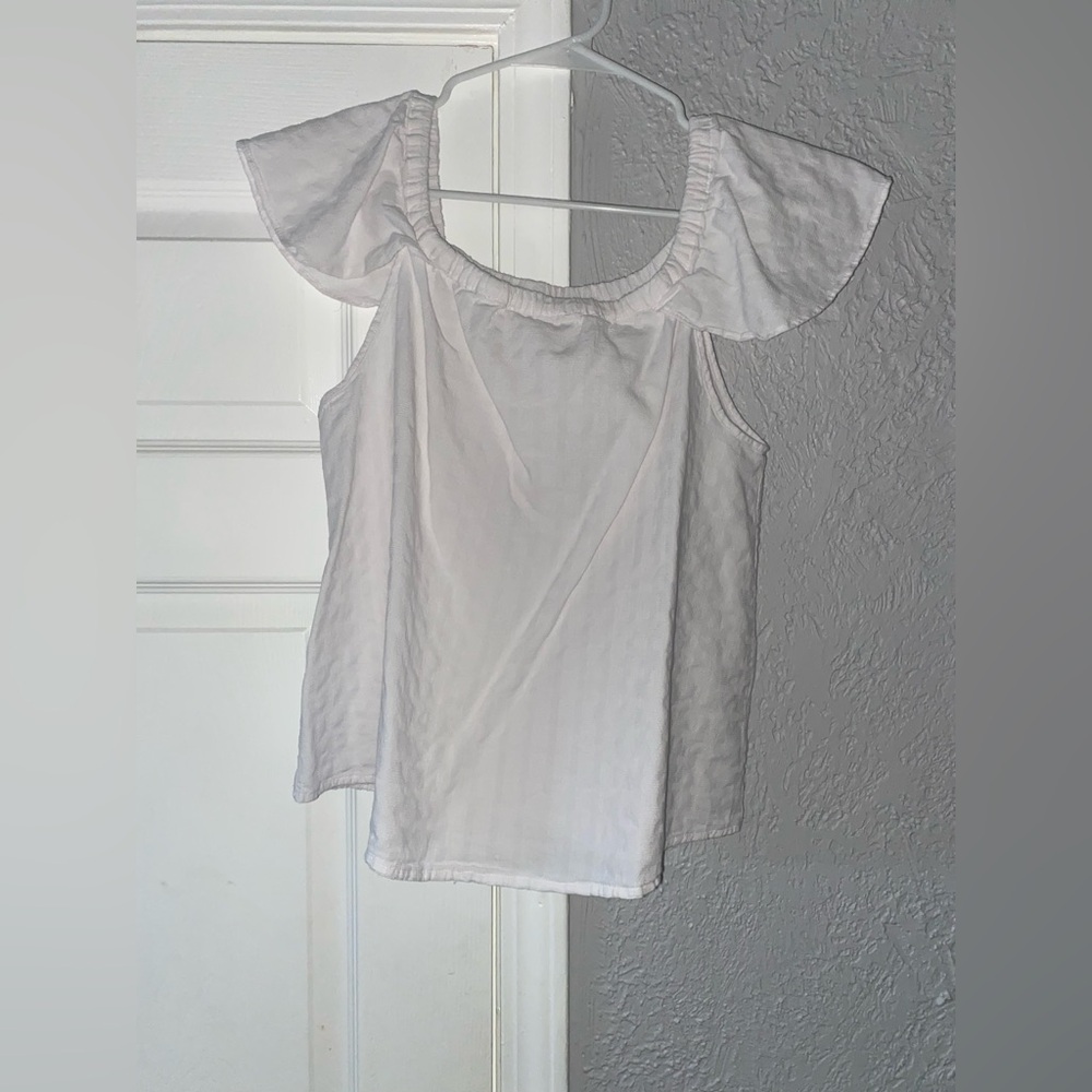 J. Crew White Off the Shoulder Blouse